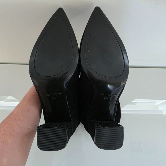 Marc Fisher Black Suede Slouch Boots Size 8M ๐ขโจ - Picture 14 of 16